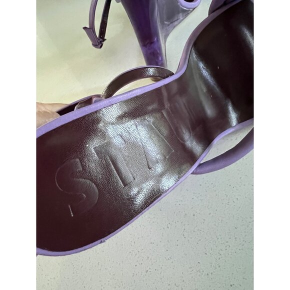 STAUD Purple Leanne Women's Transparent Wedge Sandals Size 39 - Picture 6 of 8